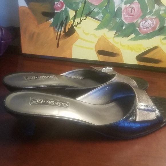Brighton black and pewter sandals - Picture 1 of 7